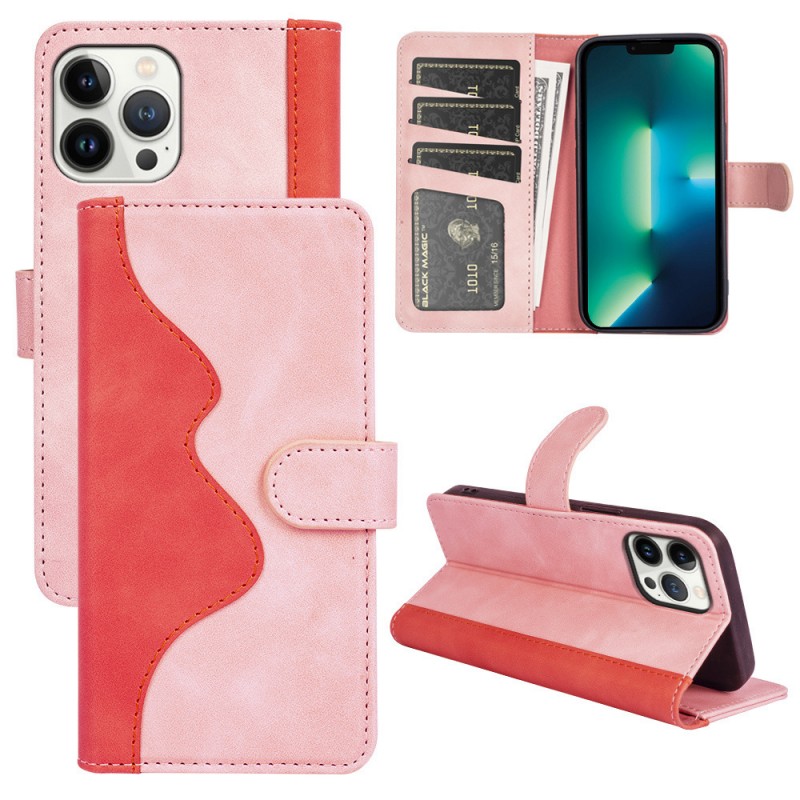 Flip Phone Leather Case with Card Holder and Wallet Stand